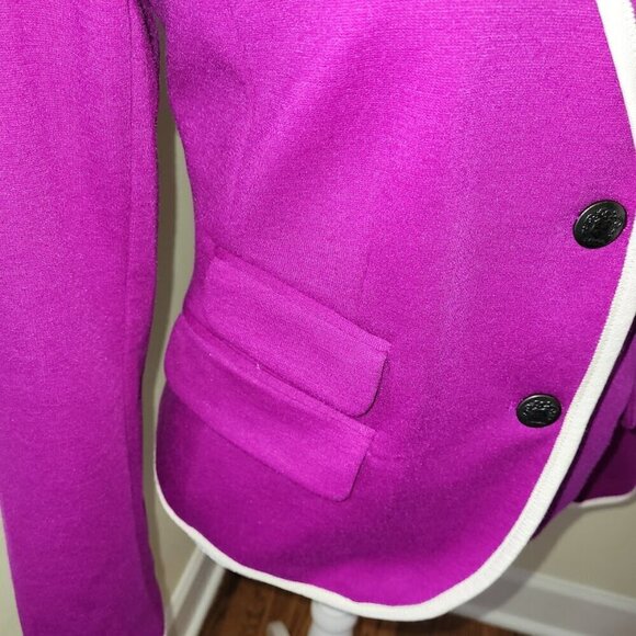Gap Academy Blazer Fuchsia Pink Classic Preppy Jacket Women's Size 2 - Picture 9 of 15